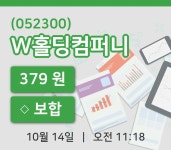 [W홀딩컴퍼니주가] 14일 이시각 현재  379원