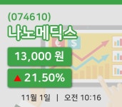 [나노메딕스주가] 1일 이시각 현재  13,000원