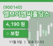 [엘브이엠씨홀딩스주가] 5일 12시 53분 현재 4,190원