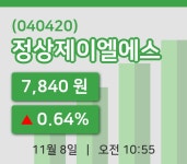 [정상제이엘에스주가] 10시 55분 현재 7,840원