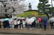 논산시 중학생들은 일본 백제문화권 탐방 중