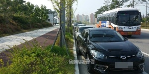 내포신도시 시외버스정류소 불법 주정차 몸살