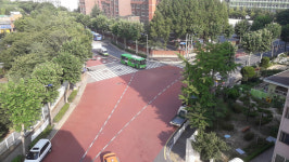 대전 서구 월평동 갑천중 삼거리 회전교차로 도입