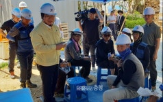 오세현 아산시장, 폭염 속 현장점검 나서