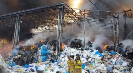 세종 전동면 폐기물 처리장 불, 10시간 넘게 탔다