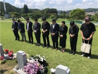 한청연, 광복절 앞두고 망향의 동산 찾아