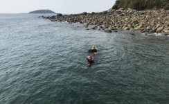 보령해경, 직언도 고립객 남성 1명 구조