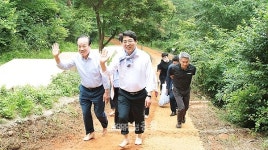 맹정호 서산시장 부춘산 황톳길 힐링 공간으로