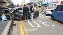아산서 승용차 운전자 교통사고 내고 도주