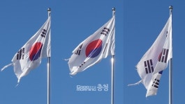 내포신도시 보훈공원 태극기 훼손된 채 방치