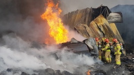 [동영상] 충남 금산 복수면 자원재활용공장서 화재
