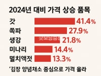 대전 지역 김장 비용, 4인 가족 기준 39만 원