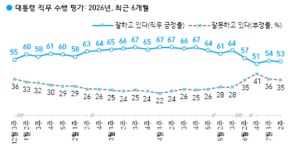 [한국갤럽 여론조사] 이 대통령 지지율 소폭 하락, 민주당 지지율은 소폭 상승