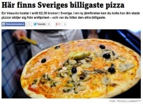 피자 한 판 가격으로 본 스웨덴 물가...스톡홀름 너무 비싸