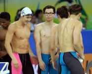 박태환 남자 계영 800m 동메달…일본 하기노 3광왕 돌풍