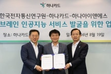 하나카드, 하나아이앤에스·ETRI와 금융 AI 서비스 발굴 MOU 체결