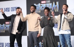 블랙 팬서 마이클 B. 조던 따뜻한 환대에 15시간 피곤함 싹 사라져