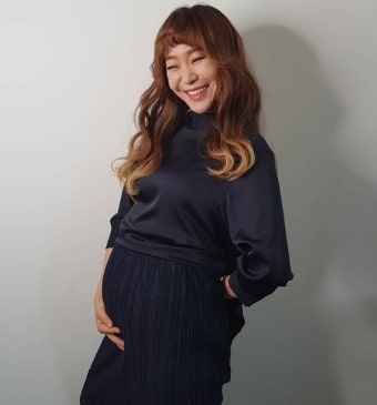 정주리, 임신한 배 꼭 껴안고 찰칵 '훈훈해'