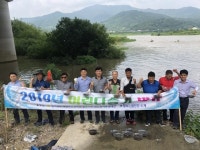 전남도,섬진강 토종 어린다슬기 40만 마리 방류