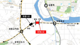 파주시, 와동2교(국지도56호) 보수공사에 따른 부분통제(1개차로)
