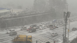 제주국제공항 강풍과 많은 눈으로 결항·지연 속출