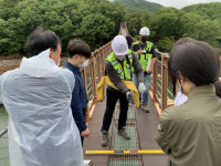 파주도시관광고사, 관광객 안전을 위한 출렁다리 정기 안전점검 실시