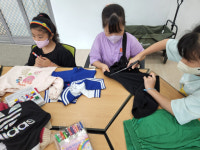 통영RCE세자트라숲, 허수아비 만들기 체험 진행