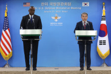 [포토] 한미국방장관회담 기자회견 갖는 이종섭 국방부 장관-로이드 오스틴 미 국방 장관