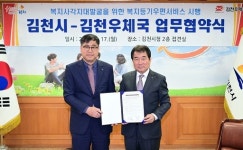 김천시, 김천시-김천우체국 복지 등기우편 서비스 업무 협약 체결