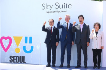 [포토] 한강대교 전망호텔 '스카이 스위트' 찾은 오세훈 서울시장