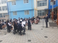 울진군, 후포중·고등학교 합동 등굣길 음악회 개최