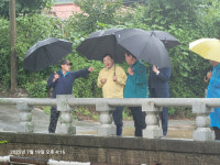 경주시, 집중호우 침수 도로 긴급 복구 실시