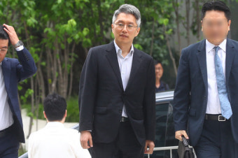 [포토] '김건희 집사 게이트' 류긍선 카카오모빌리티 대표, 김건희 특검 소환