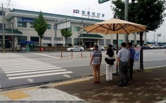 문경 점촌터미널 횡단보도 그늘막 설치