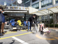 대구보건학교, 코로나19 확산 방지 학생 휠체어 세척 및 소독 실시