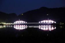 상주 낙동강 경천섬 낙강교 경관조명 가동
