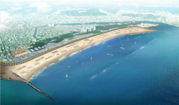 포항 송도해수욕장 백사장 복원에 폐교 운동장 모래 사용된다.