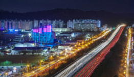 삼성웰스토리(주)도레이첨단소재구미5공장 | 구미 도레이첨단소재 중합탑 밤하늘 밝혀