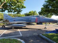 군위군청에 F4 팬텀기 등장…통합 신공항 유치한 항공도시 위상 높여