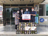 경산중앙재림교회, 남부동행정복지센터에 두유 기탁 