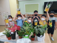 나를 찾는 행복한 초록이 좋아요…경산 사동초 초록빛세상 원예교실 큰 호응