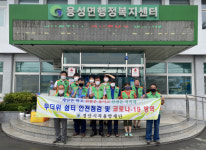 경산시 용성면자율방재단, 지역 경로당 코로나19 방역 실시 