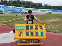 구미 인덕중 박시훈, 투포환 중학교 한국신기록