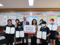 경산시 압량읍지보협 중학생 5명 장학금 전달