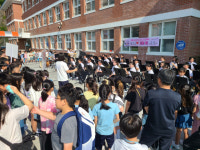 등굣길 모전초 교정에 울려퍼진 관현악…인성 1번지