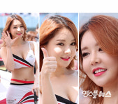 [줌 in 포토+] 귀여운 미소 유진...CJ슈퍼레이스 간판