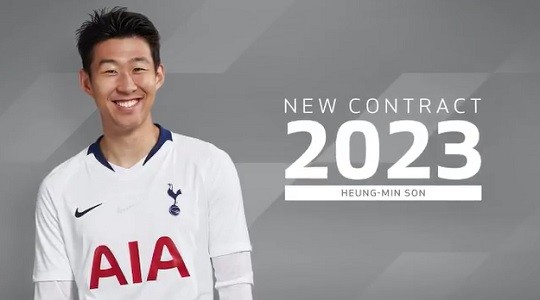 토트넘, 손흥민과 2026년까지 재계약 발표