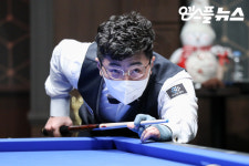 [M+포토][코리아 당구 그랑프리] 안지훈의 예리한 눈빛