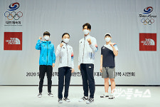 [M+포토] 팀코리아 파이팅! 노스페이스 공식 단복 입은 대한민국 국가대표 선수들