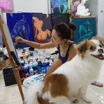 김혜진, 껌딱지 사랑하는 아지랑, 24시간이 모자라…탄탄한 몸매 감출 수 없어